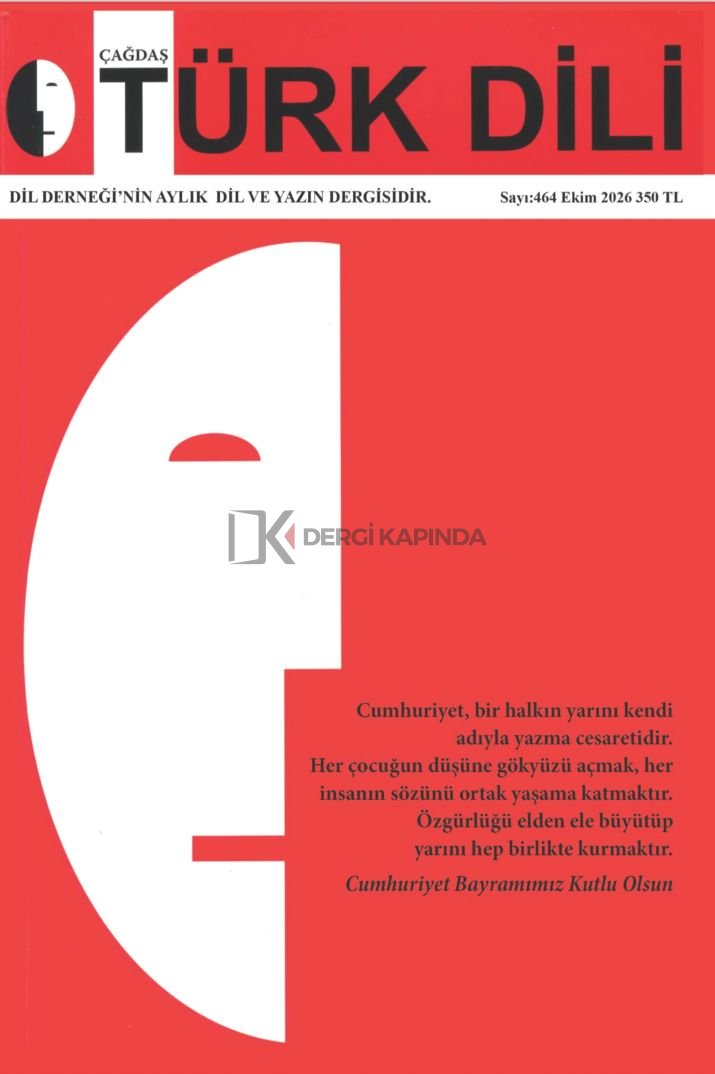 Çağdaş Türk Dili Dergisi 464.Sayı Ekim 2026