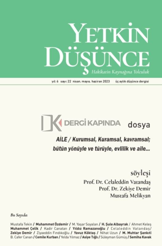 Yetkin Düşünce 22.Sayı Nisan-Haziran 2023