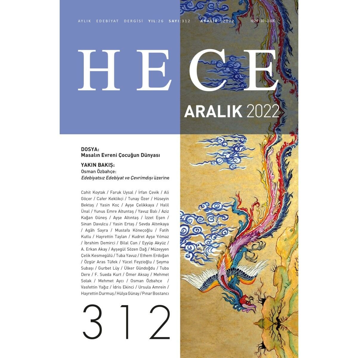 Hece 312.Sayı Aralık 2022