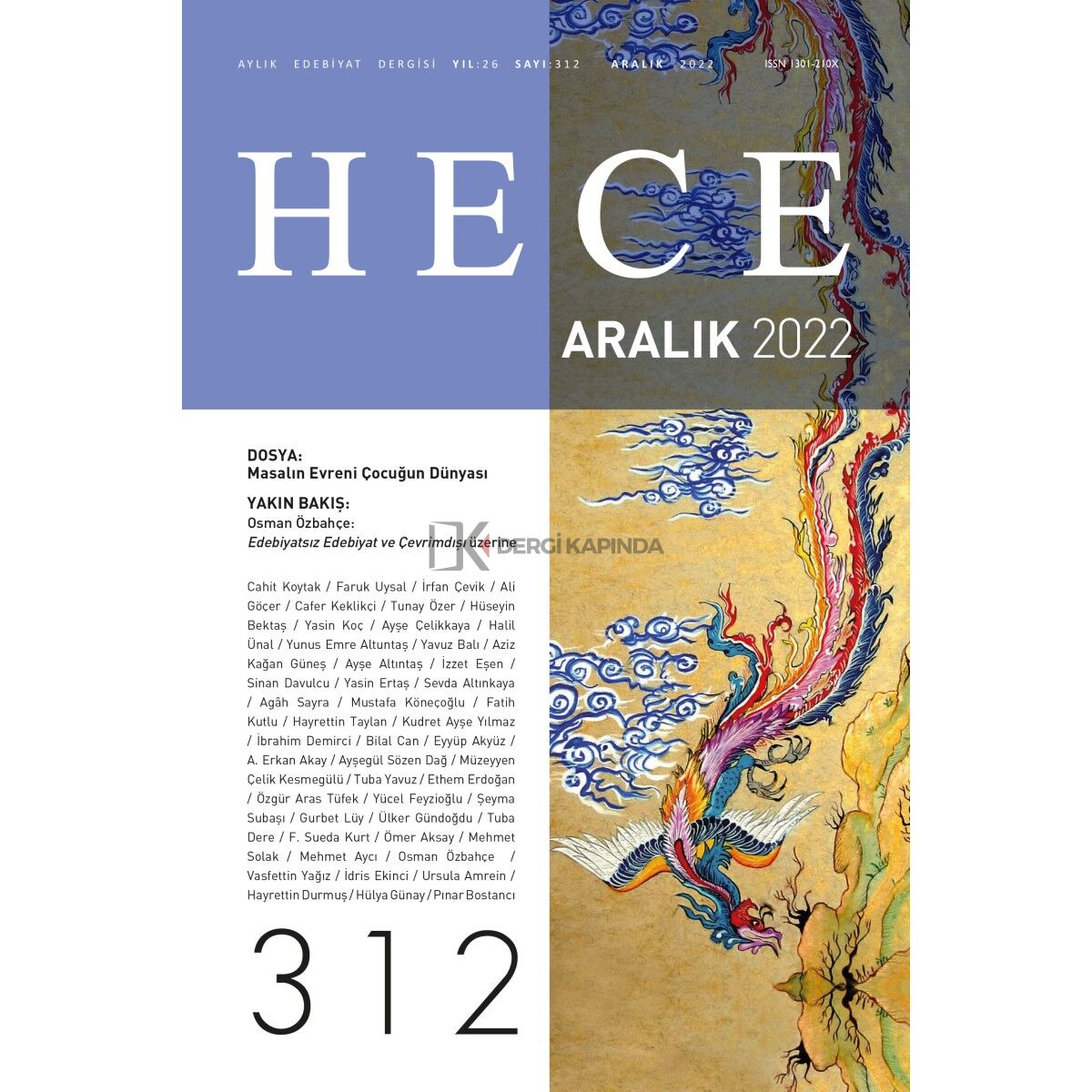 Hece 312.Sayı Aralık 2022