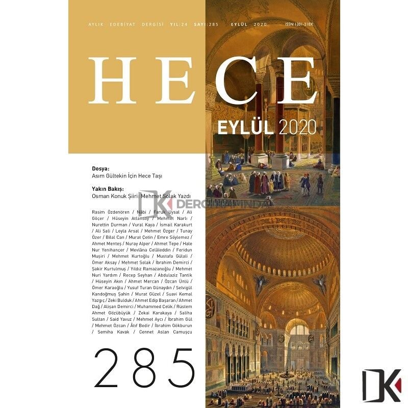 Hece 285.Sayı Eylül 2020
