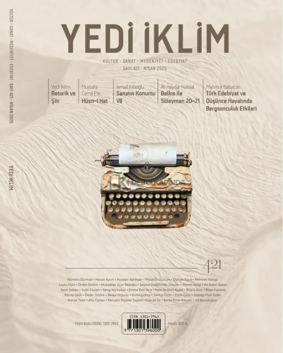 Yedi İklim Dergi 421.Sayı Nisan 2025
