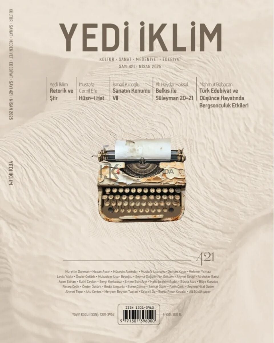 Yedi İklim Dergi 421.Sayı Nisan 2025