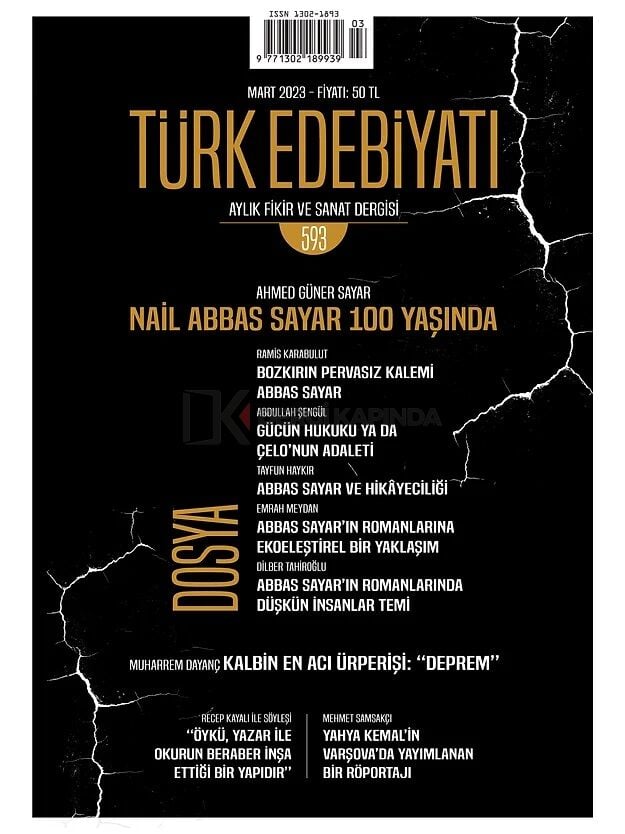 Türk Edebiyatı 593.Sayı Mart 2023