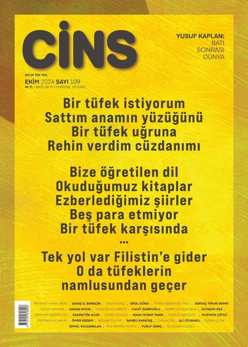 Cins Dergi 109.Sayı Ekim 2024