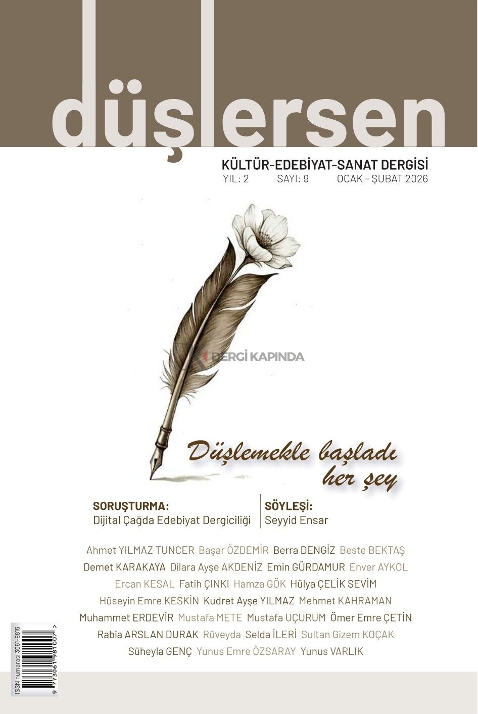 Düşlersen Dergi 9.Sayı Ocak-Şubat 2026