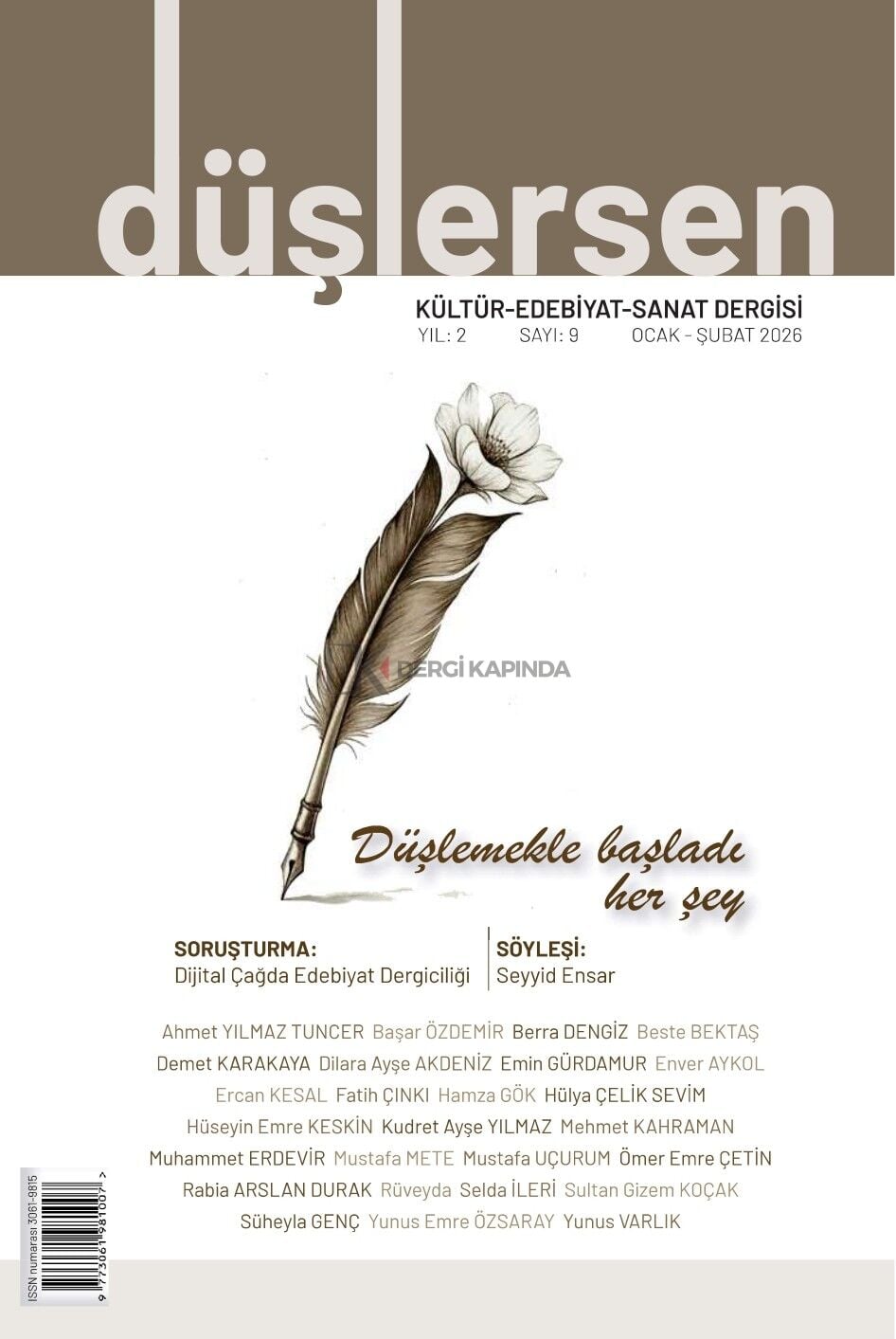 Düşlersen Dergi 9.Sayı Ocak-Şubat 2026