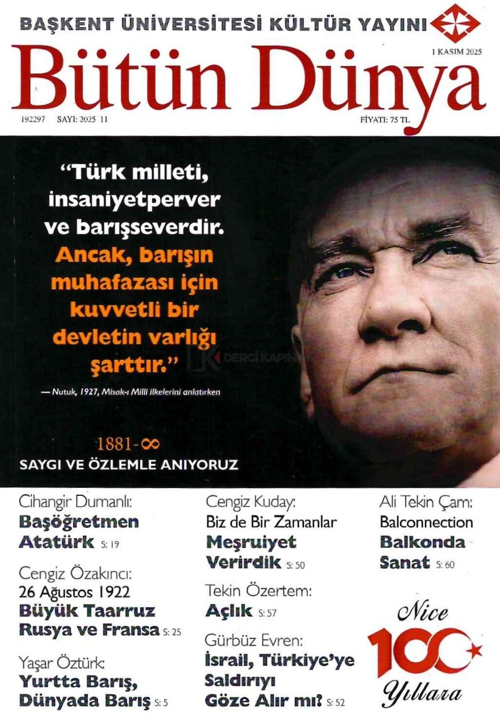 Bütün Dünya Dergi Kasım 2025