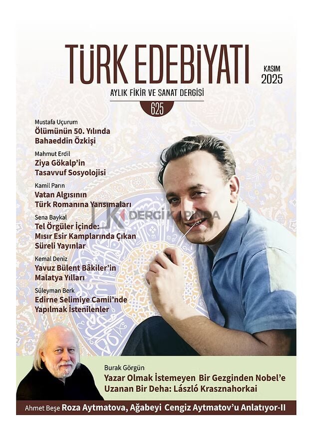 Türk Edebiyatı Dergi 625.Sayı Kasım 2025