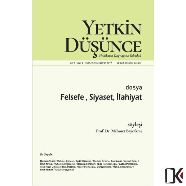 Yetkin Düşünce 6.Sayı Nisan 2019