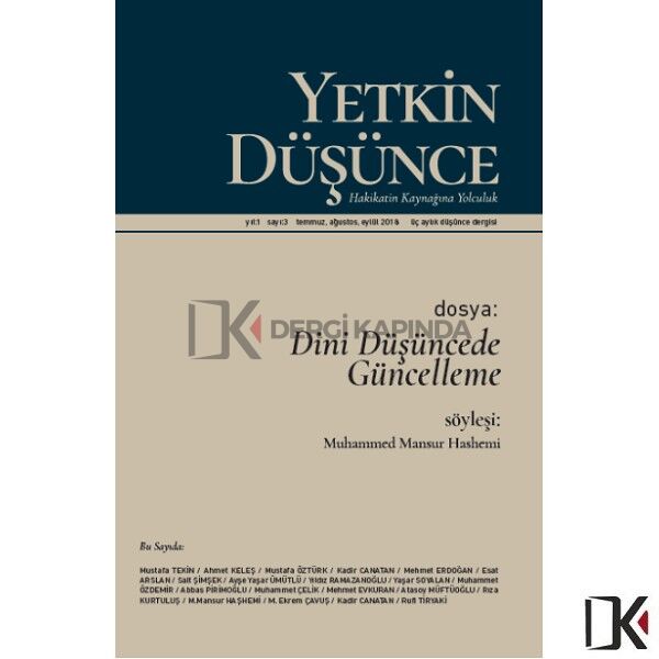 Yetkin Düşünce 3.Sayı Temmuz 2018
