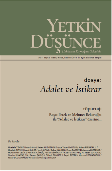 Yetkin Düşünce 2.Sayı Nisan 2018