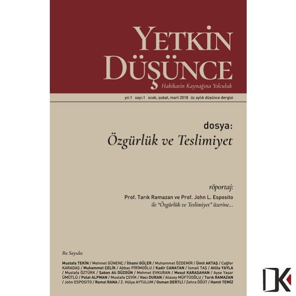 Yetkin Düşünce 1.Sayı Ocak 2018