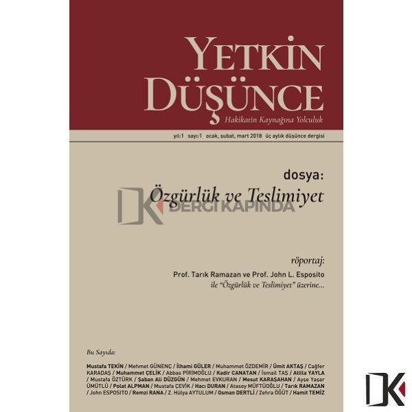 Yetkin Düşünce 1.Sayı Ocak 2018
