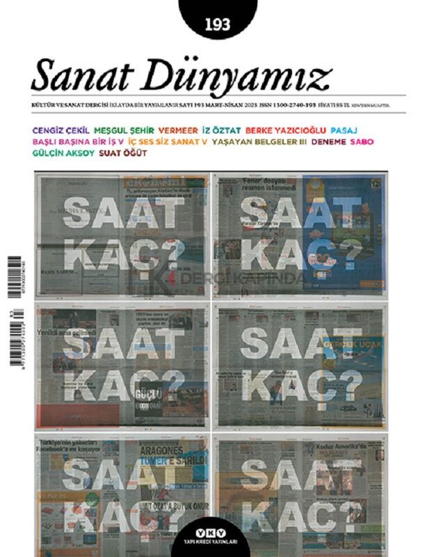 Sanat Dünyamız 193.Sayı Mart-Nisan 2023