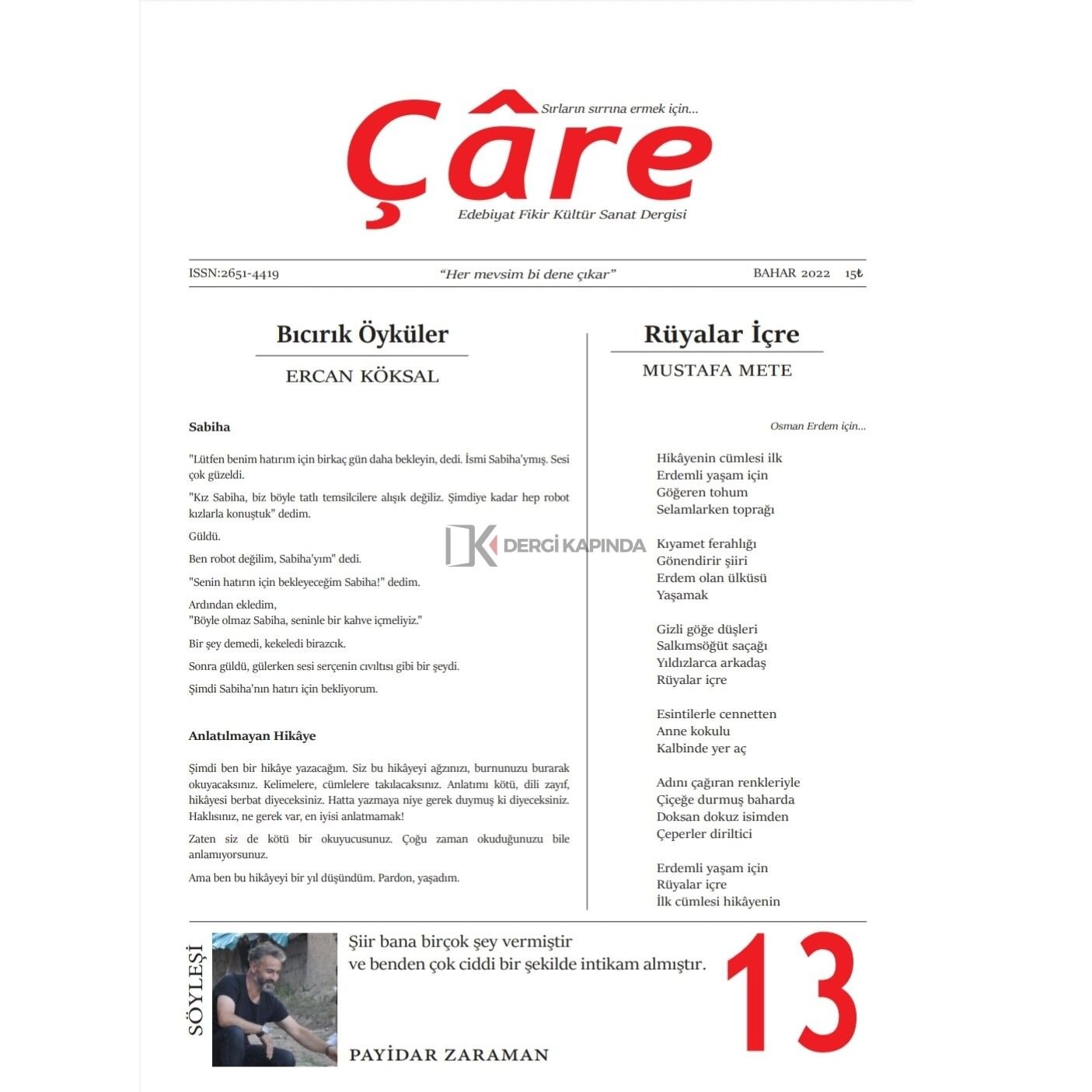 Çâre 13.Sayı Bahar 2022