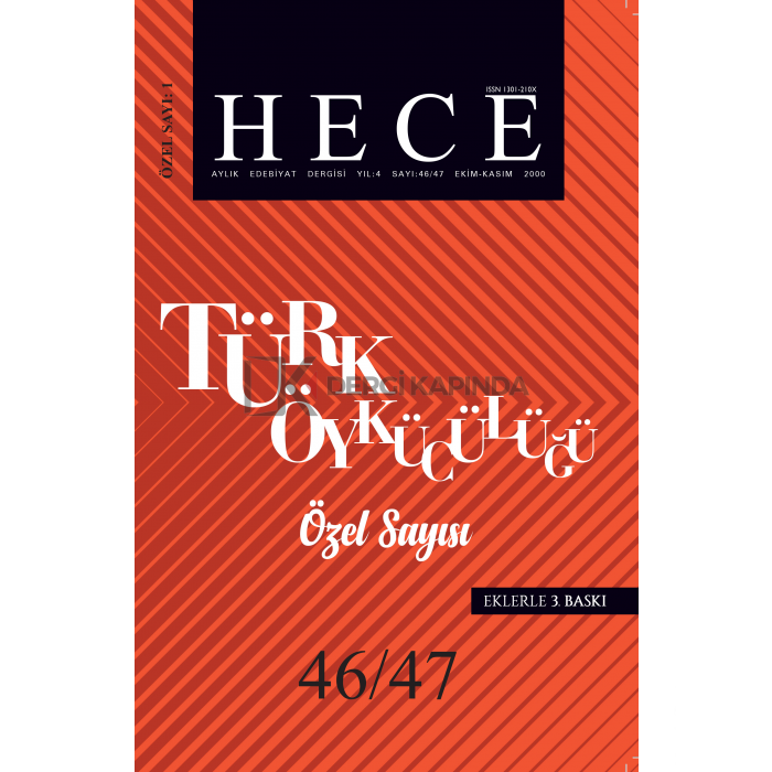 Hece Türk Öykücülüğü Özel Sayısı 46 - 47. Sayı Ekim 2000