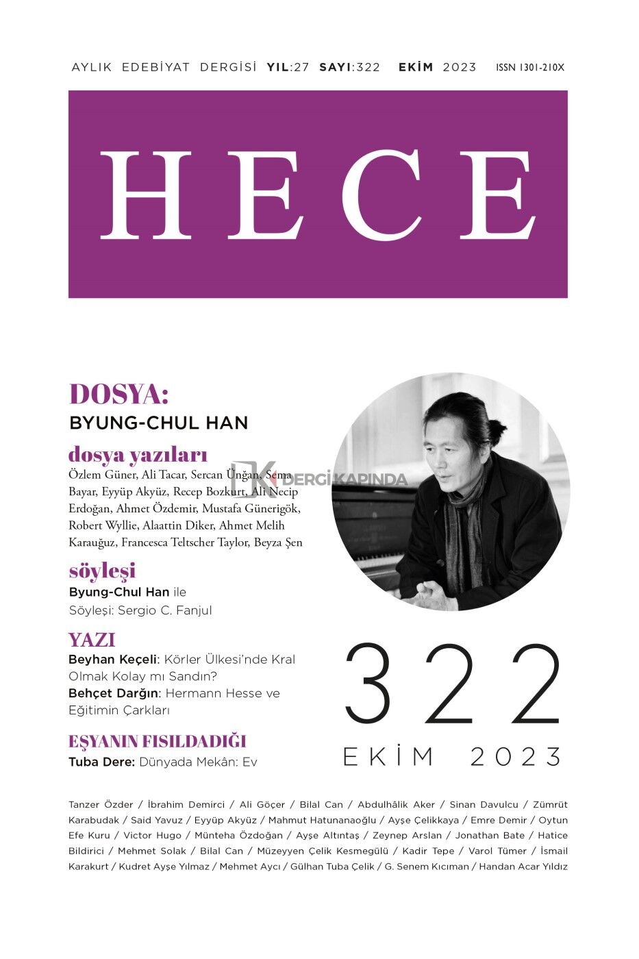 Hece 322.Sayı Ekim 2023